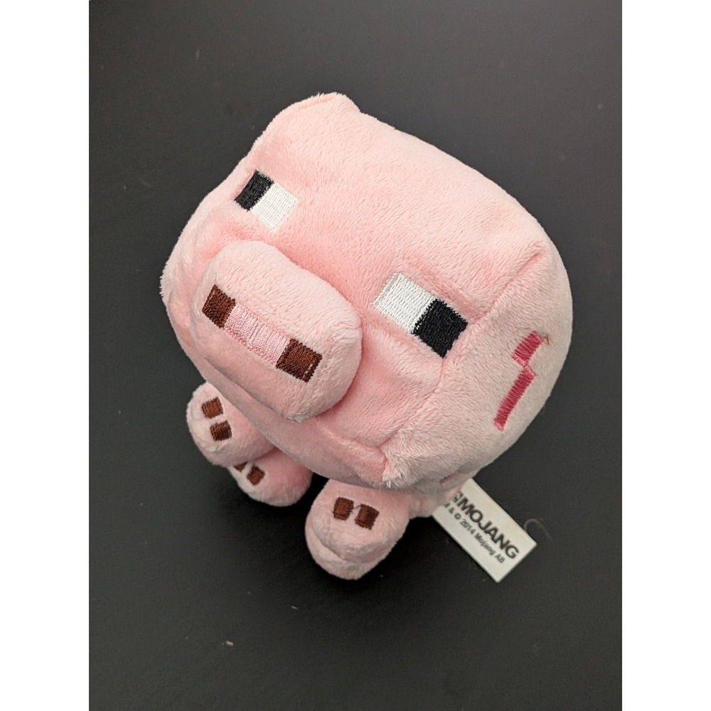 Minecraft Pig Pink Plush 6" Mojang Video Game Mob Animal Stuffed‎ Animal 2014